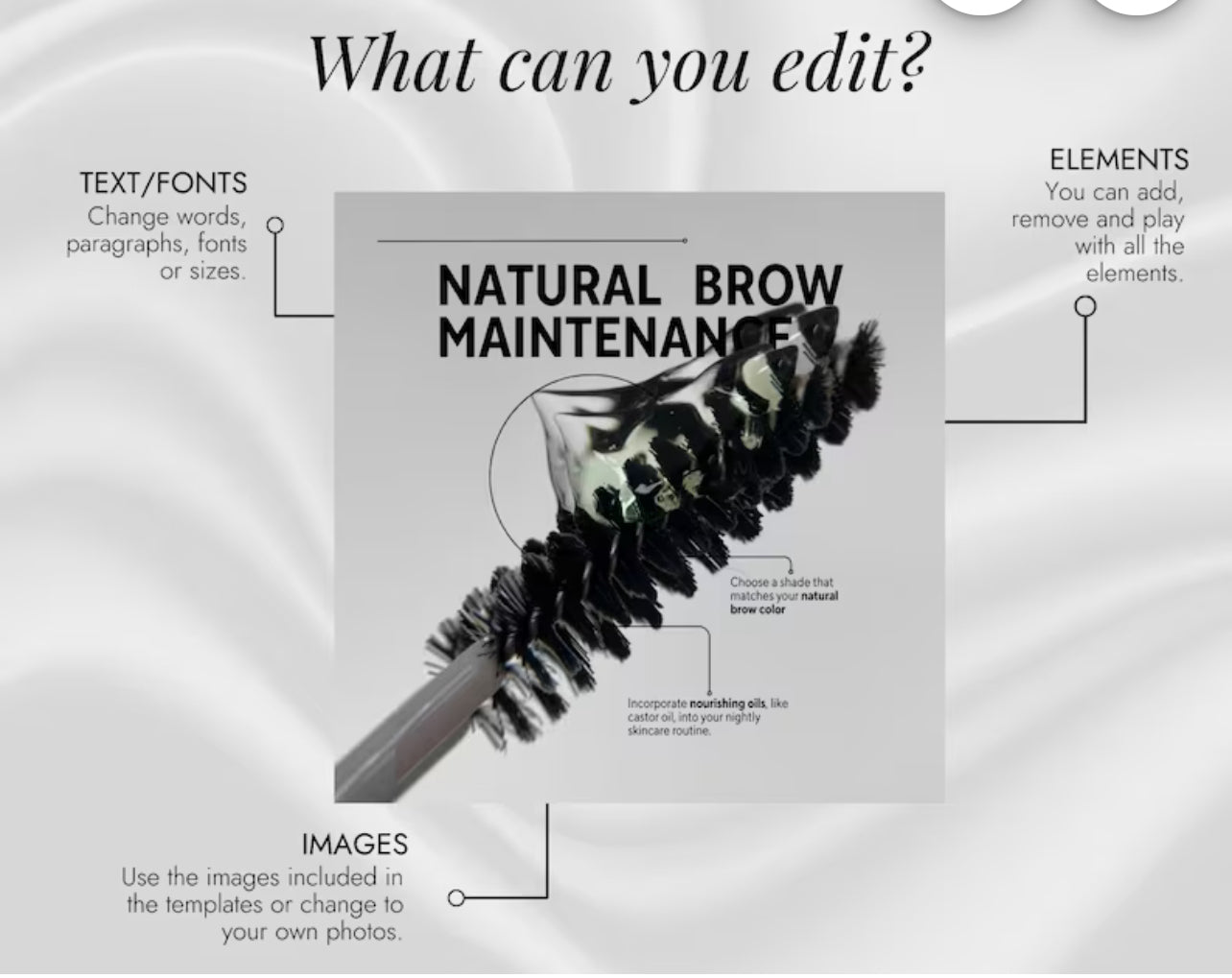 Brow Tinting Instagram Templates | Microblading Canva Templates | Beauty Artist | Brow Tech Faceless Post