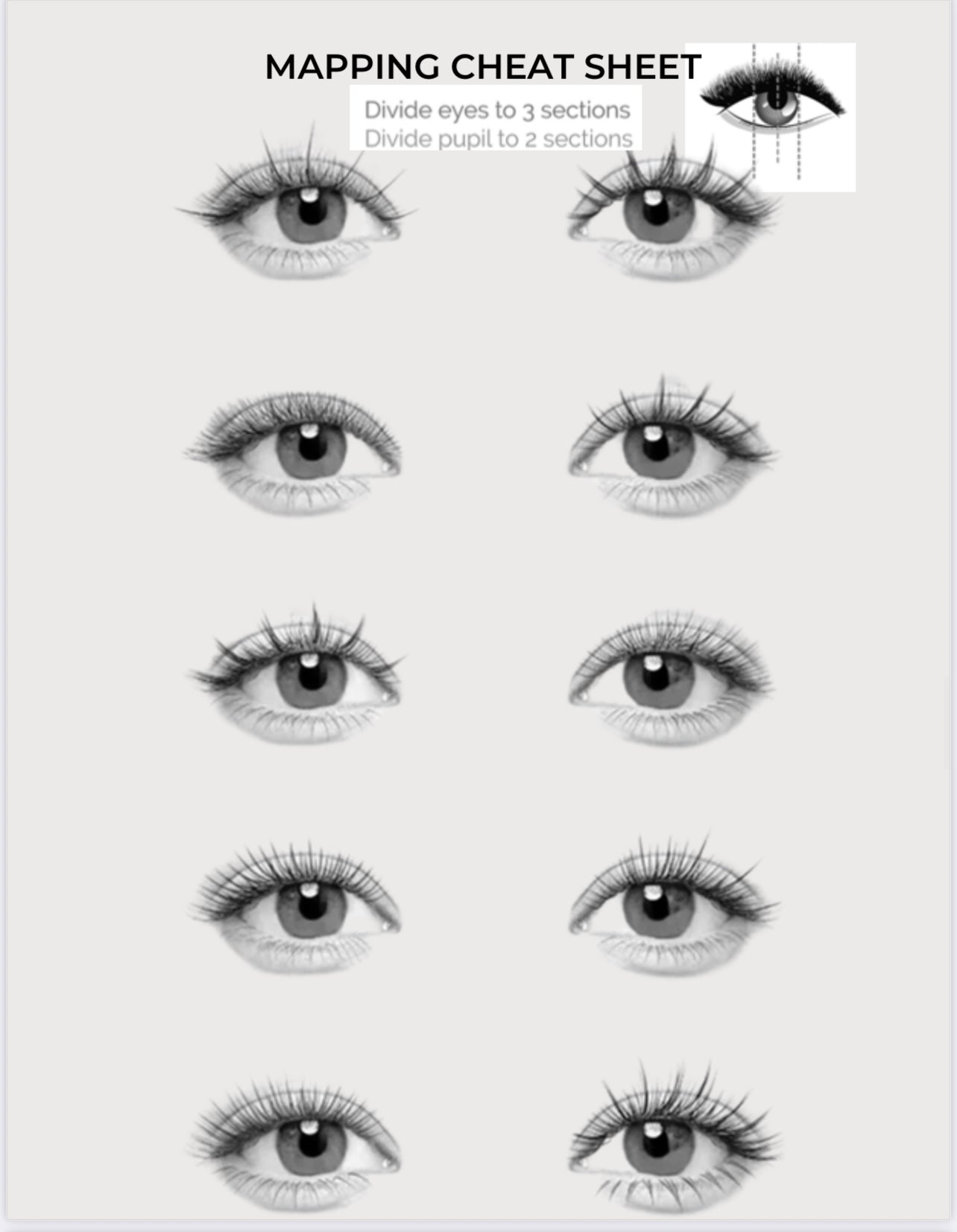 Lash Mapping Guide + 11 Lash maps