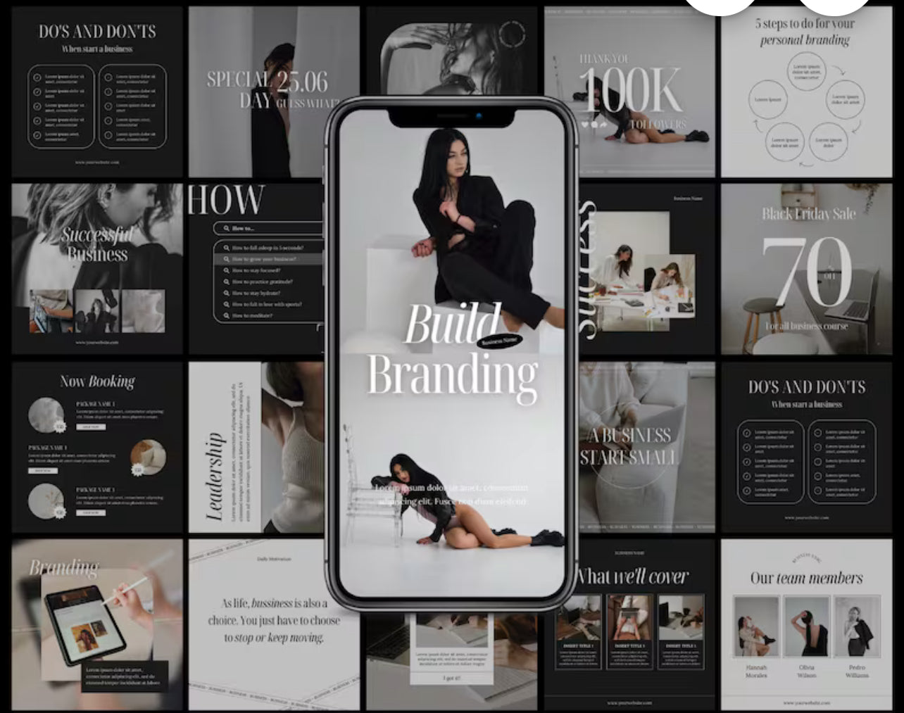 200 Instagram Post & Stories | Social Media Templates |Instagram Templates Canva | Templates Aesthetic Bundle