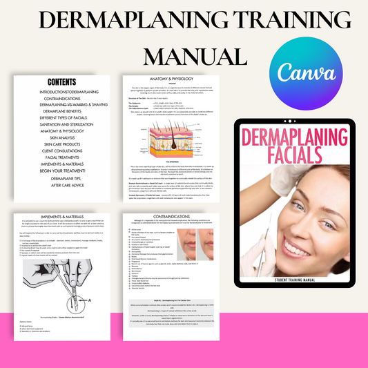 Dermaplaning Training Manual: Professional Step-by-Step Guide for Estheticians (Digital Download)