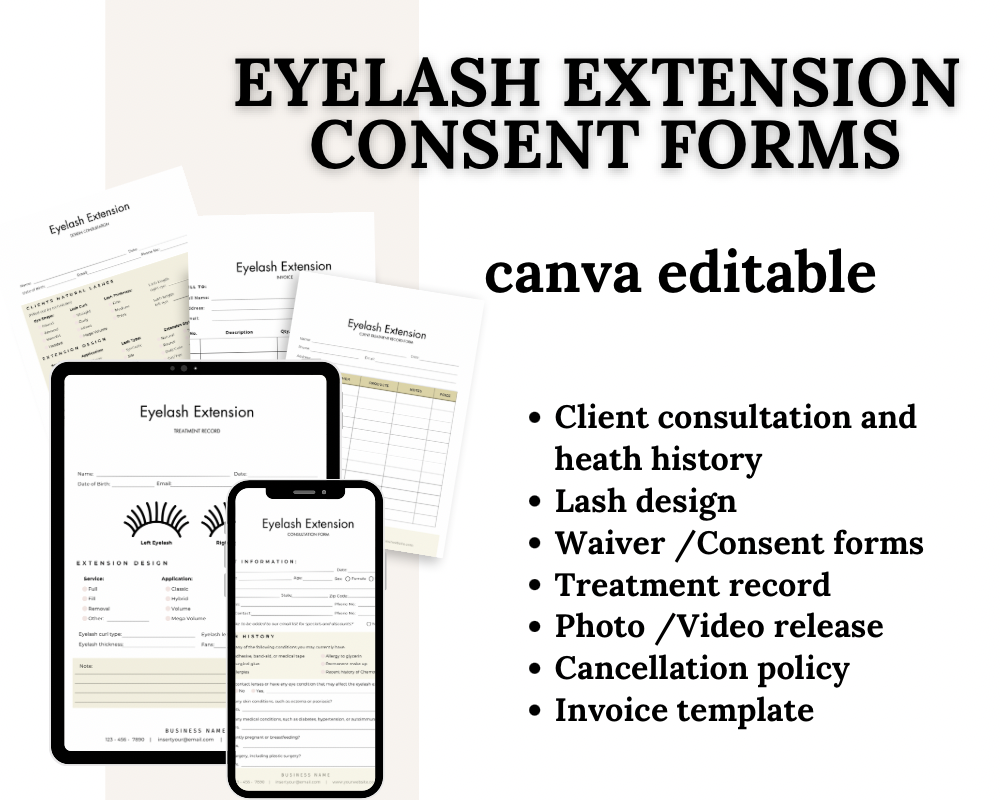 Eyelash Extensions consent forms