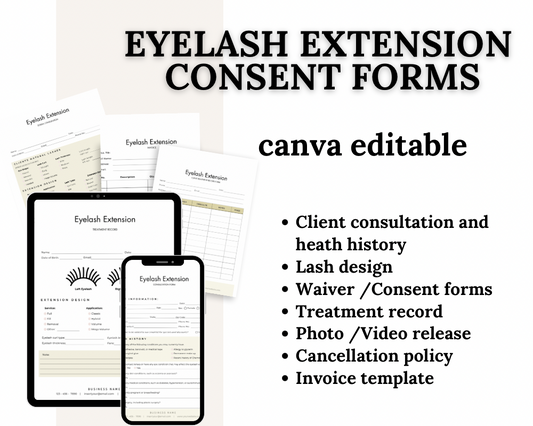 Eyelash Extensions consent forms