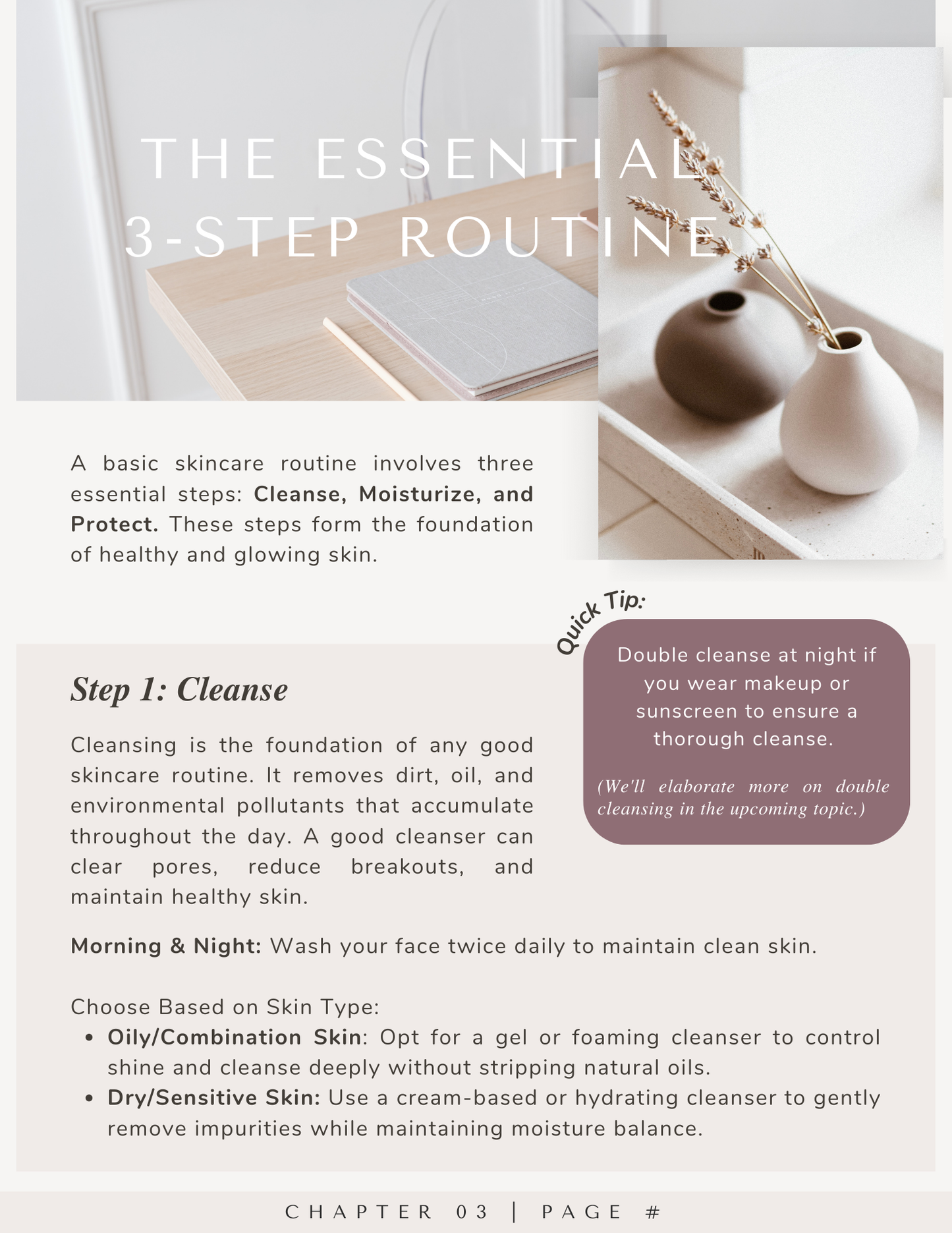 Done For You Skincare E-book | Brandable  |Canva Editable |Comprehensive Skincare guide