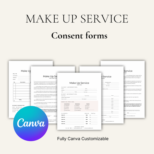 Makeup Service Consent Forms – Editable & Printable Templates