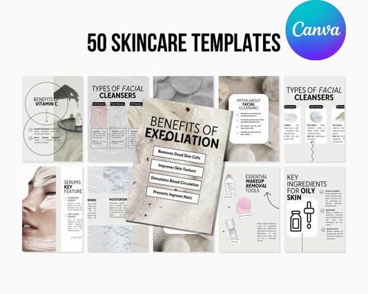 50 Skincare  Instagram post Templates for Aestheticians