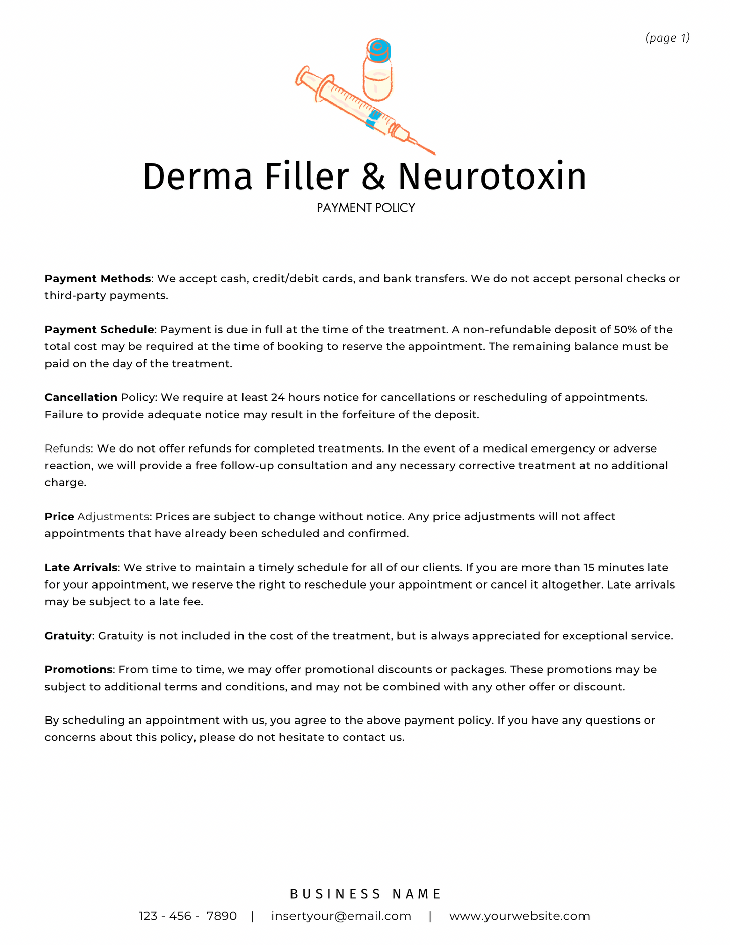 Botox & Filler Consent and Intake Forms – Editable Med Spa Templates