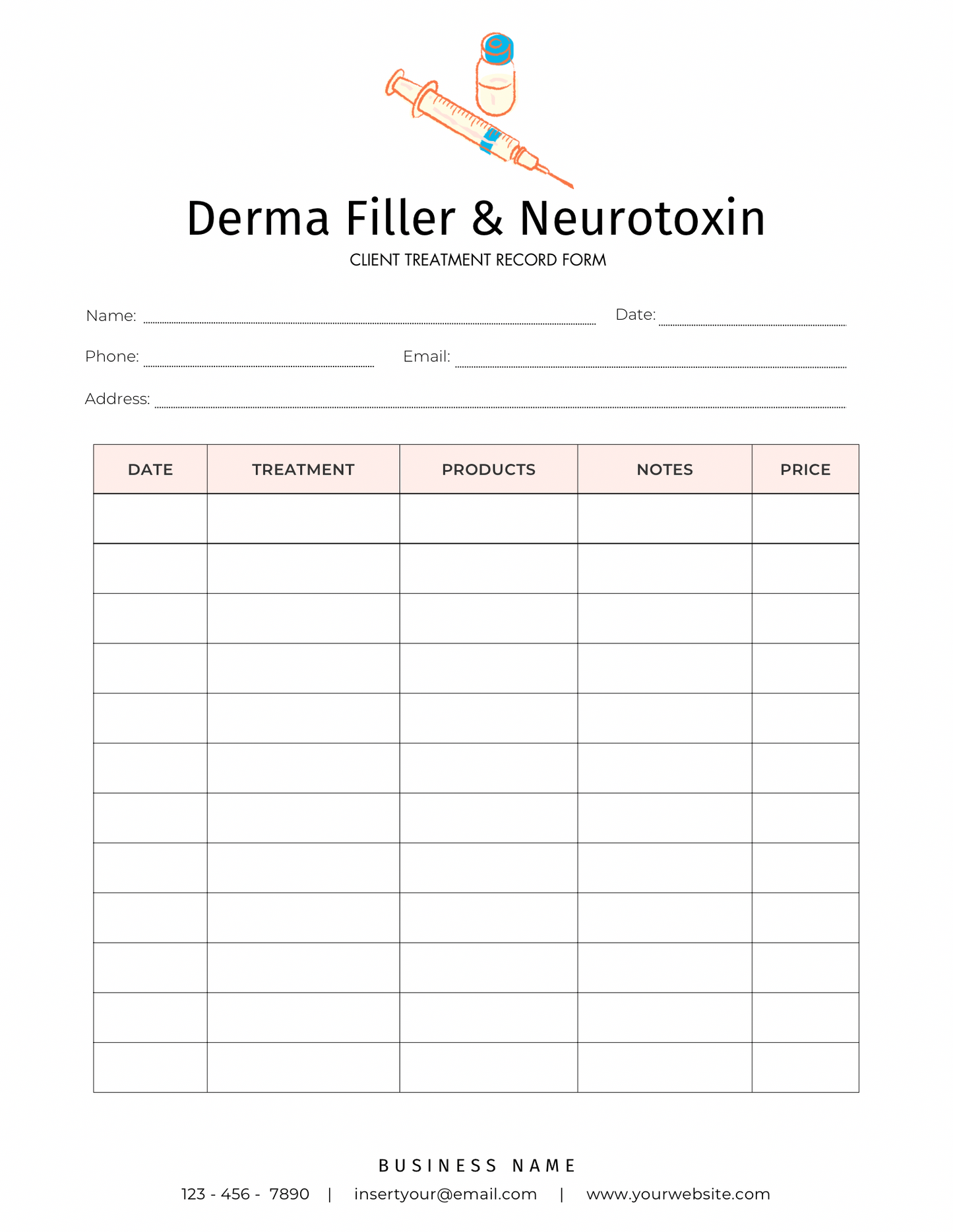 Botox & Filler Consent and Intake Forms – Editable Med Spa Templates