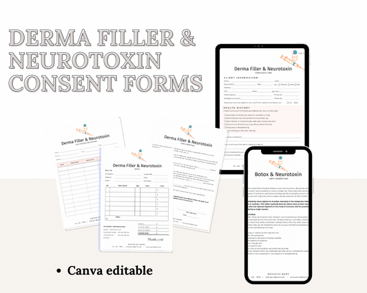 Botox & Filler Consent and Intake Forms – Editable Med Spa Templates